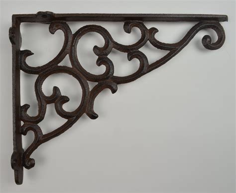 wall shelf metal ornate brackets 24 x 25|decorative metal brackets for shelves.